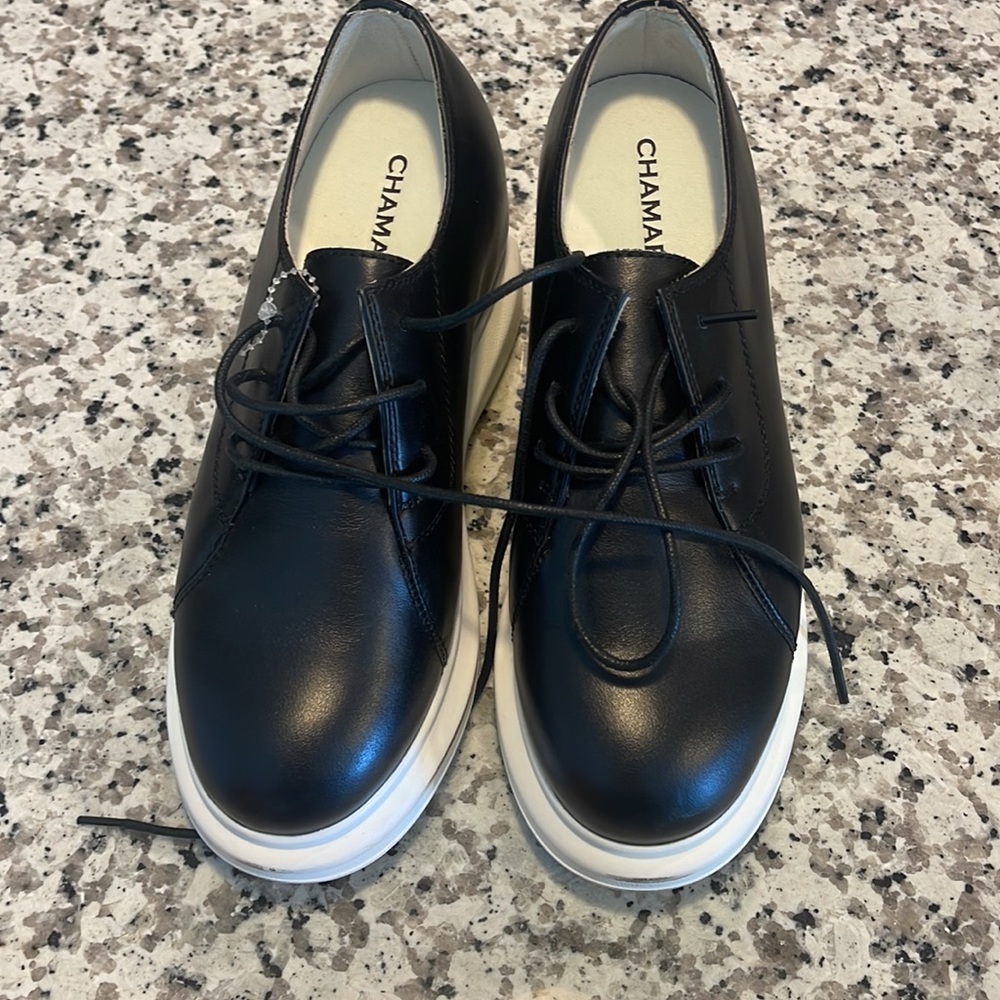Black platform shoes